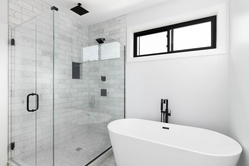 Glass Enclosed Shower-Tub Combo